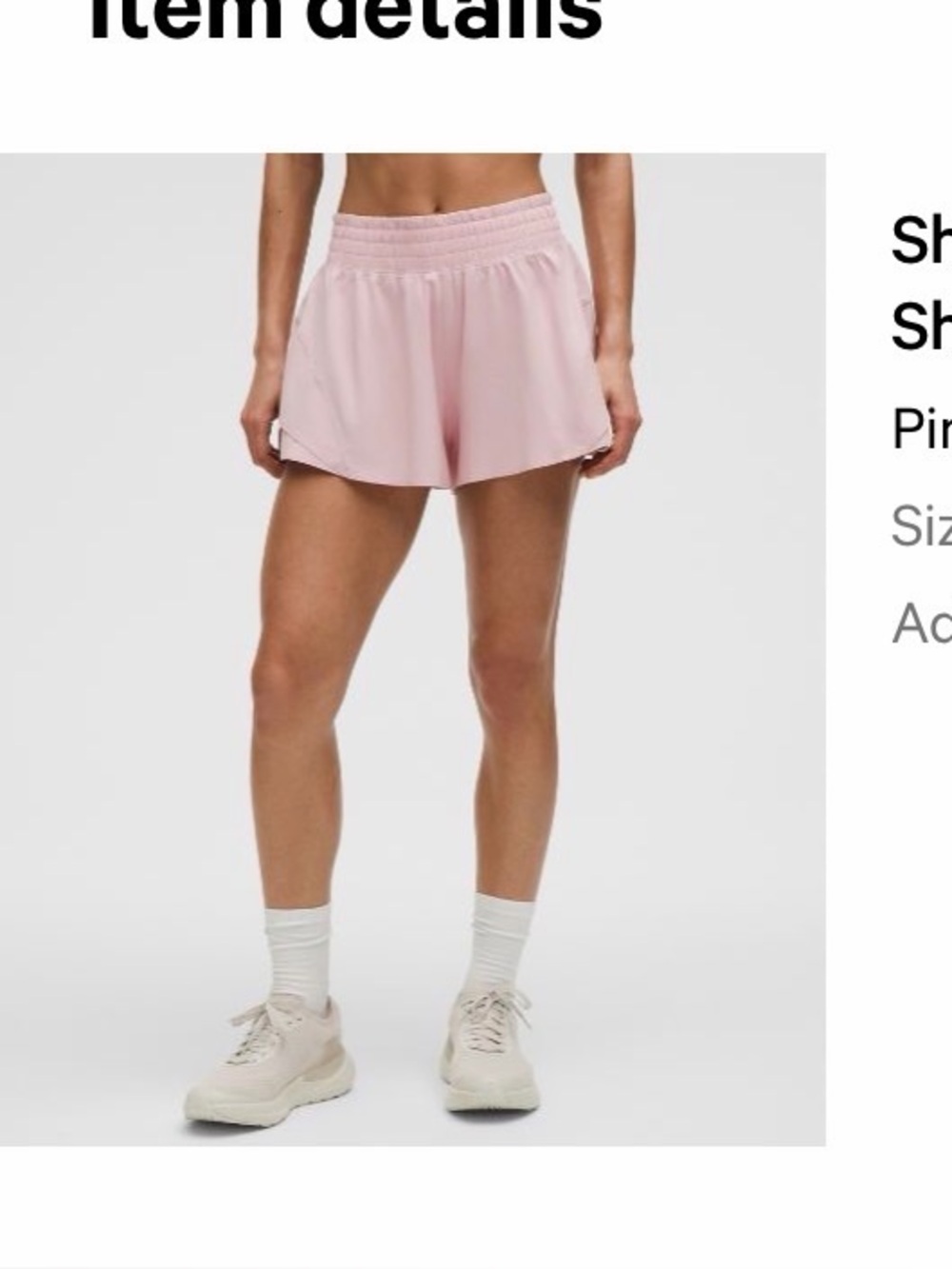 lululemon athletica Pink High-Rise Run Shorts